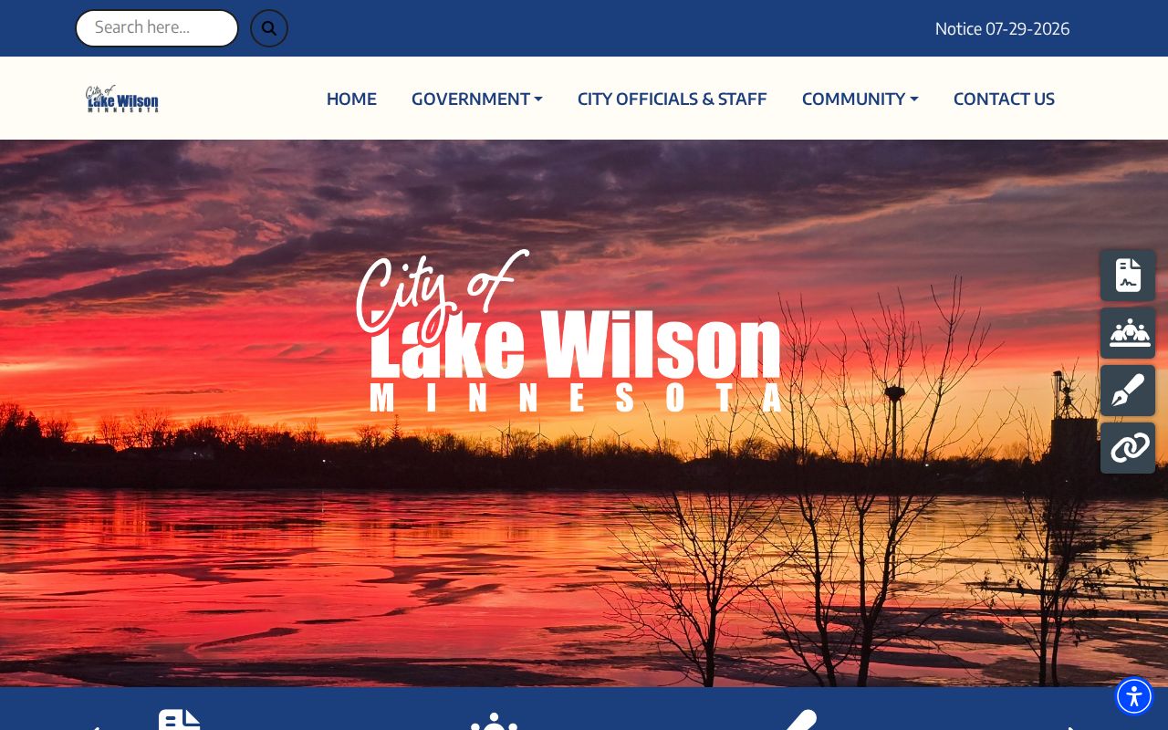 Lake Wilson court record route and official city website