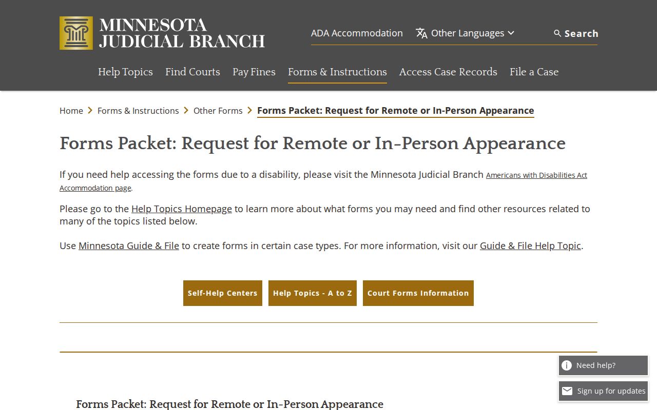 Murray County court calendar remote appearance request source