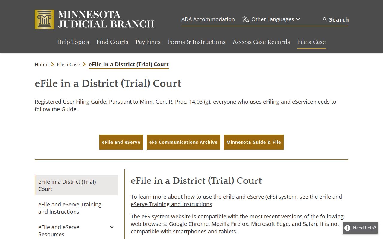 Murray County court records Minnesota eFile and eServe information