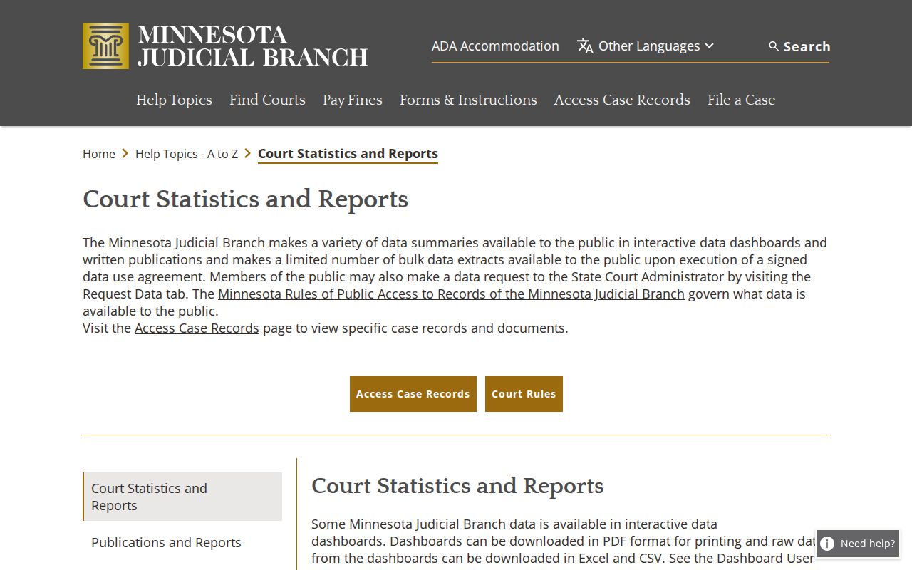 Murray County traffic court records Minnesota court statistics information
